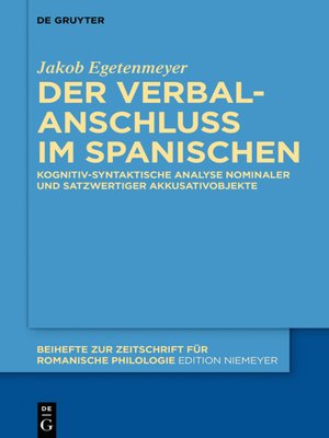 cover image of Der Verbalanschluss im Spanischen